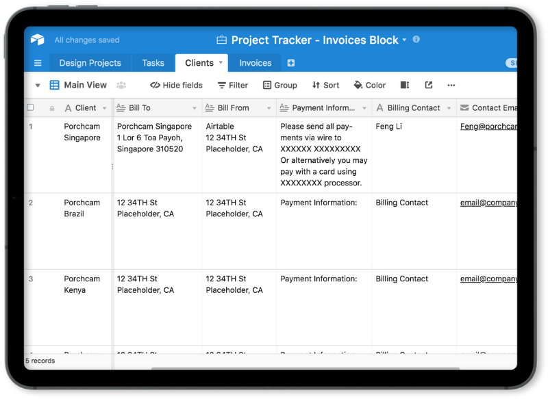 airtable invoice solution